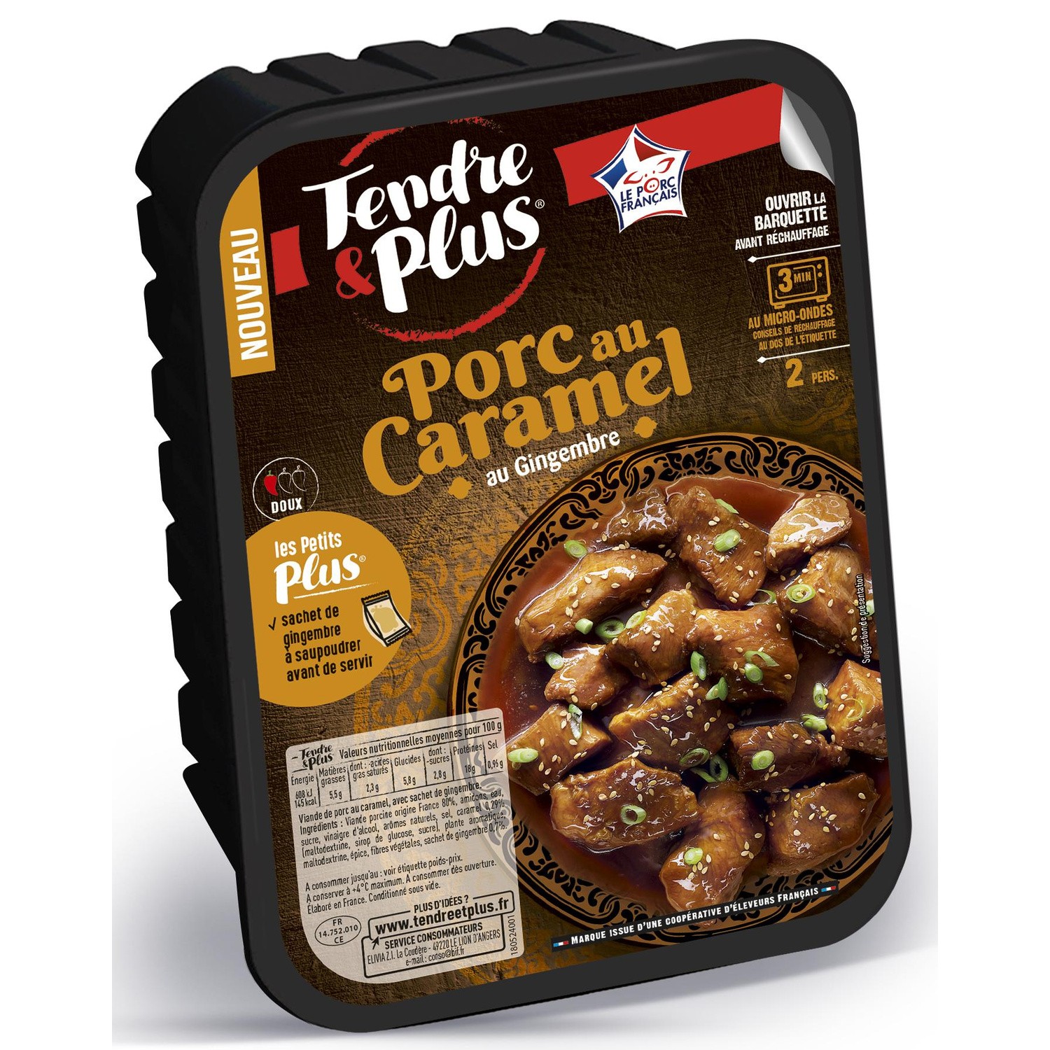 Plat porc au caramel TENDRE ET PLUS