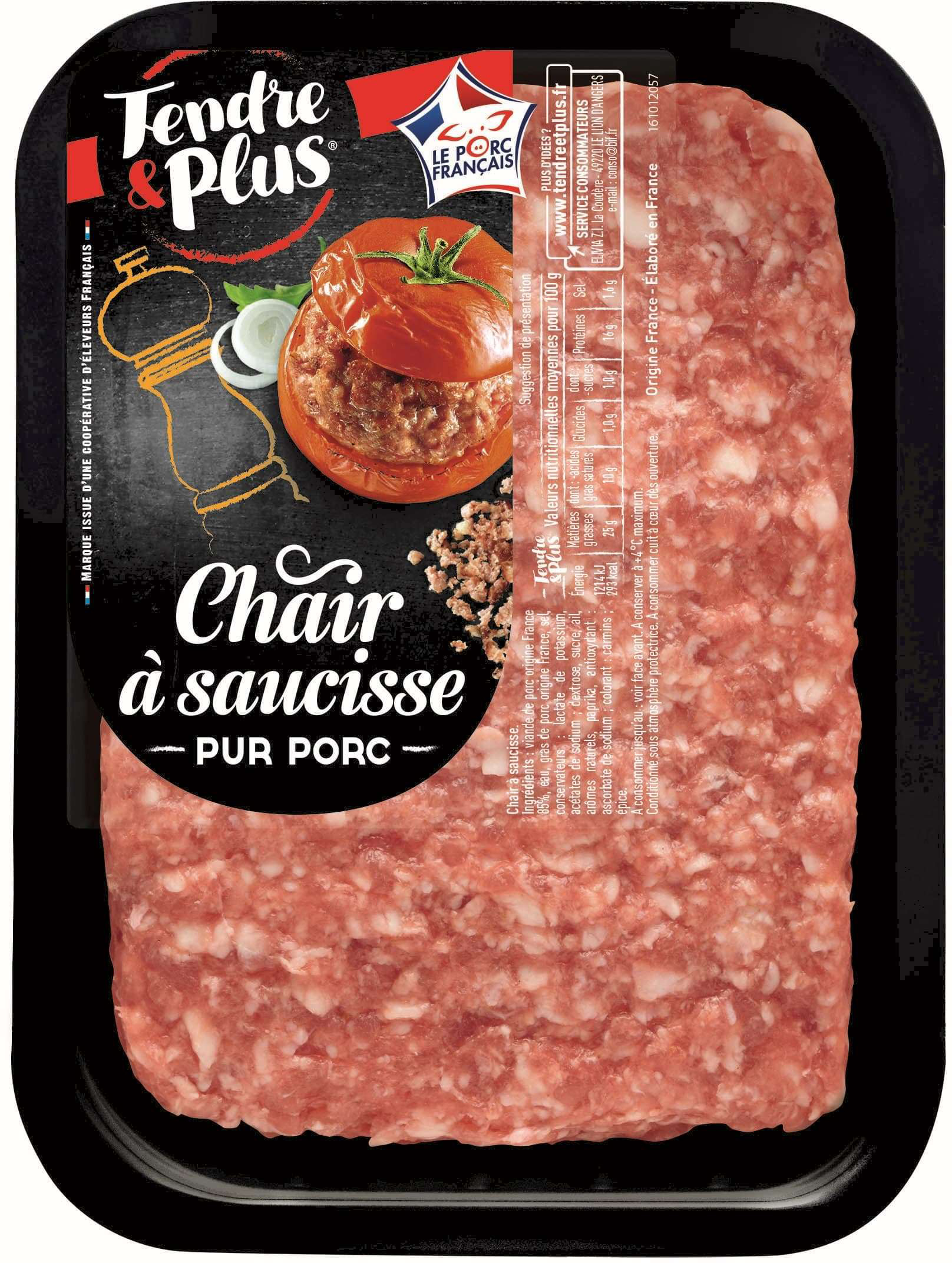 CHAIR À SAUCISSE PUR PORC