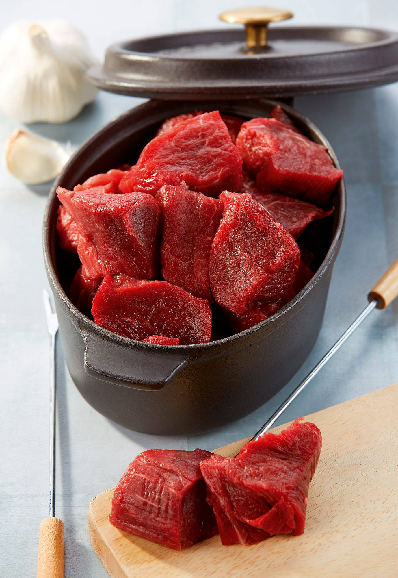  VIANDE BOVINE : Pièces à brochettes code EAN 3266110852046 