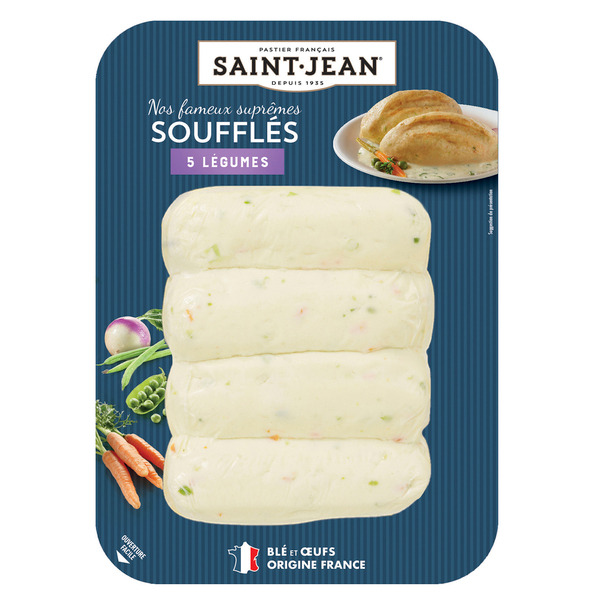 SAINT JEAN NOS FAMEUX SUPRÊMES SOUFFLÉS 5 LÉGUMES
 code EAN 3266140058296 