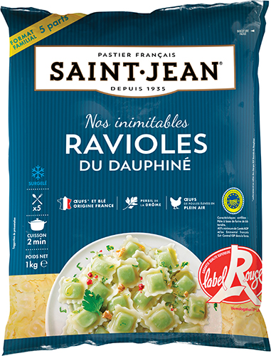 RAVIOLES DU DAUPHINé IGP 
LABEL ROUGE SURGELÉS