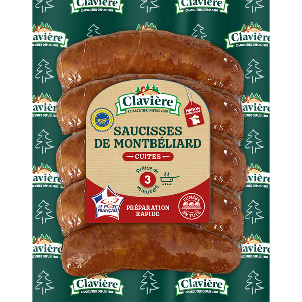 SAUCISSES DE MONTBÉLIARD CUITES IGP 
