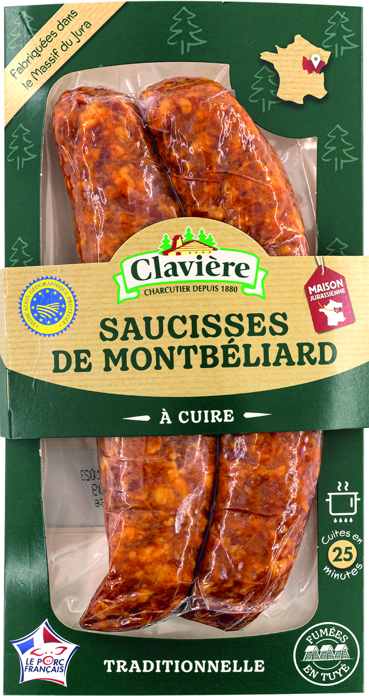 SAUCISSES DE MONTBÉLIARD À CUIRE IGP