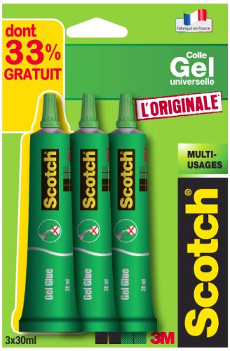 Lot de 3 tubes de colle gel universelle