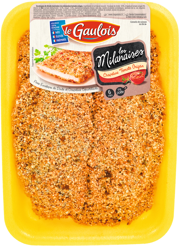 ESCALOPES DE DINDE MILANAISES TOMATE ORIGAN Le ...
