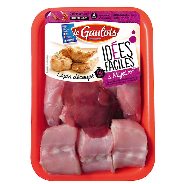 Lapin entier découpé