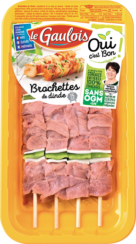 BROCHETTES DE DINDE le gaulois