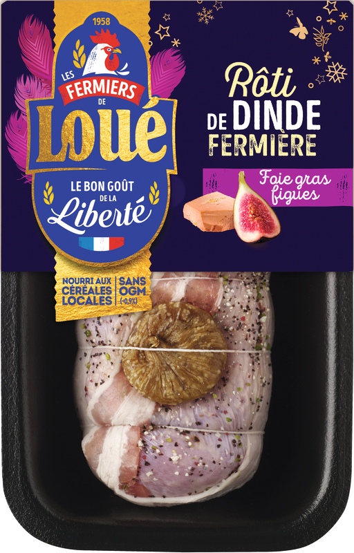 RÔTI DE DINDE  FARCI AUX FIGUES ET AU FOIE GRAS...