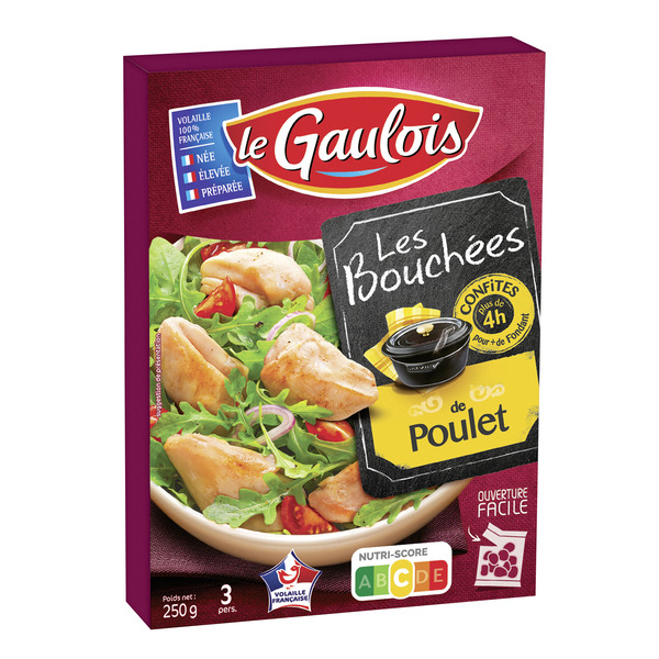 Bouchées de poulet confites