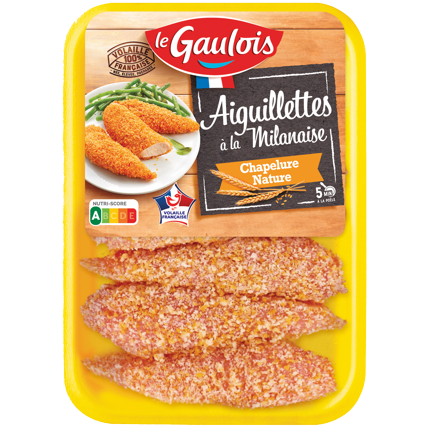 AIGUILLETTES DE POULET FAÇON MILANAISE X2