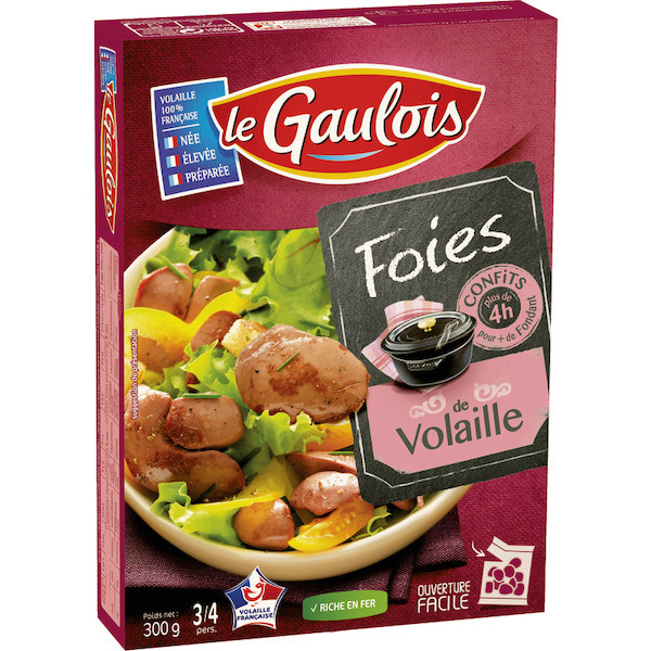 FOIES OU GÉSIERS DE VOLAILLE LE GAULOIS