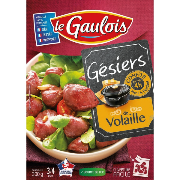 GÉSIERS OU FOIES DE VOLAILLE CONFITS LE GAULOIS