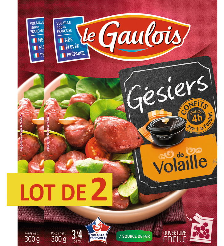 GESIERS DE VOLAILLE CONFITS le gaulois