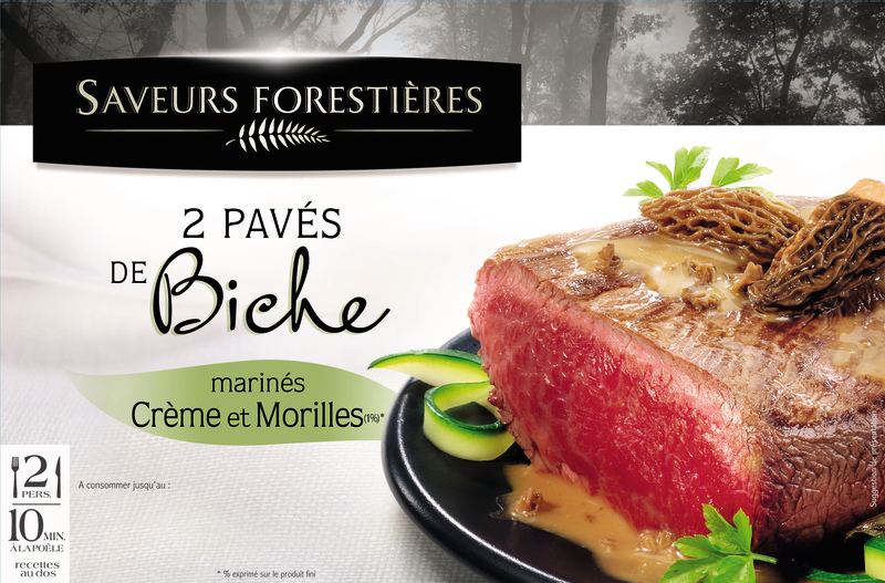 Saveurs Forestières 2 PAVES DE BICHE MARINES AUX MORILLES Saveurs Forestières code EAN 3266980053086 