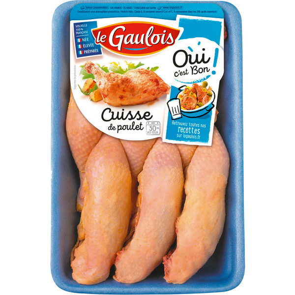 Cuisses de poulet avec partie de dos