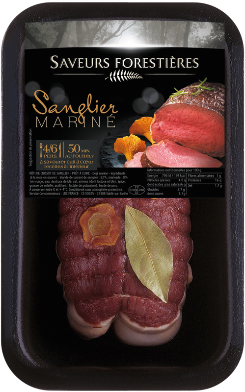 Saveurs Forestières RÔTI CUISSOT DE CERF MARINÉ Saveurs Forestières code EAN 3266980113896 