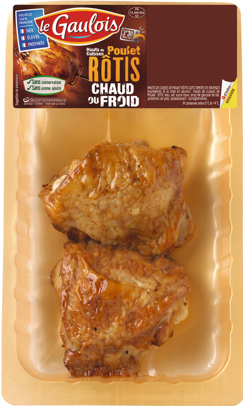 2 HAUTS DE CUISSE DE POULET RÔTIS Le Gaulois