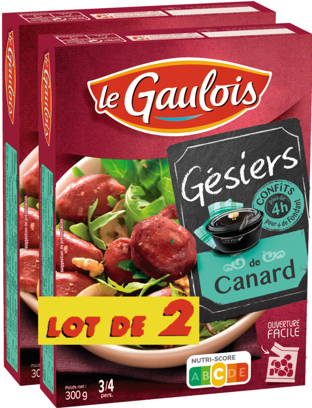 GÉSIERS DE CANARD CONFITS le gaulois