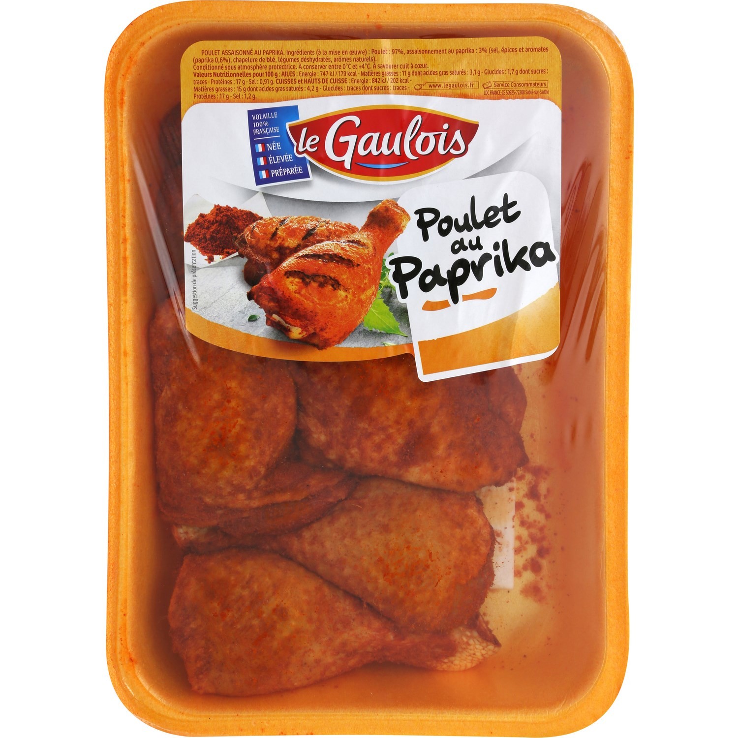 Morceaux de poulet au paprika LE GAULOIS