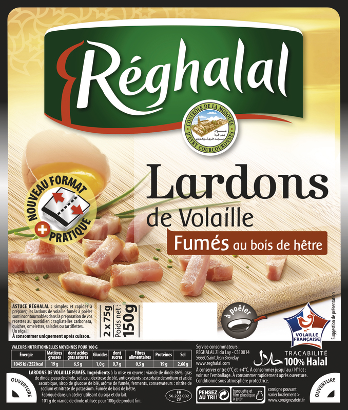 LARDONS DE VOLAILLE FUMÉS reghalal