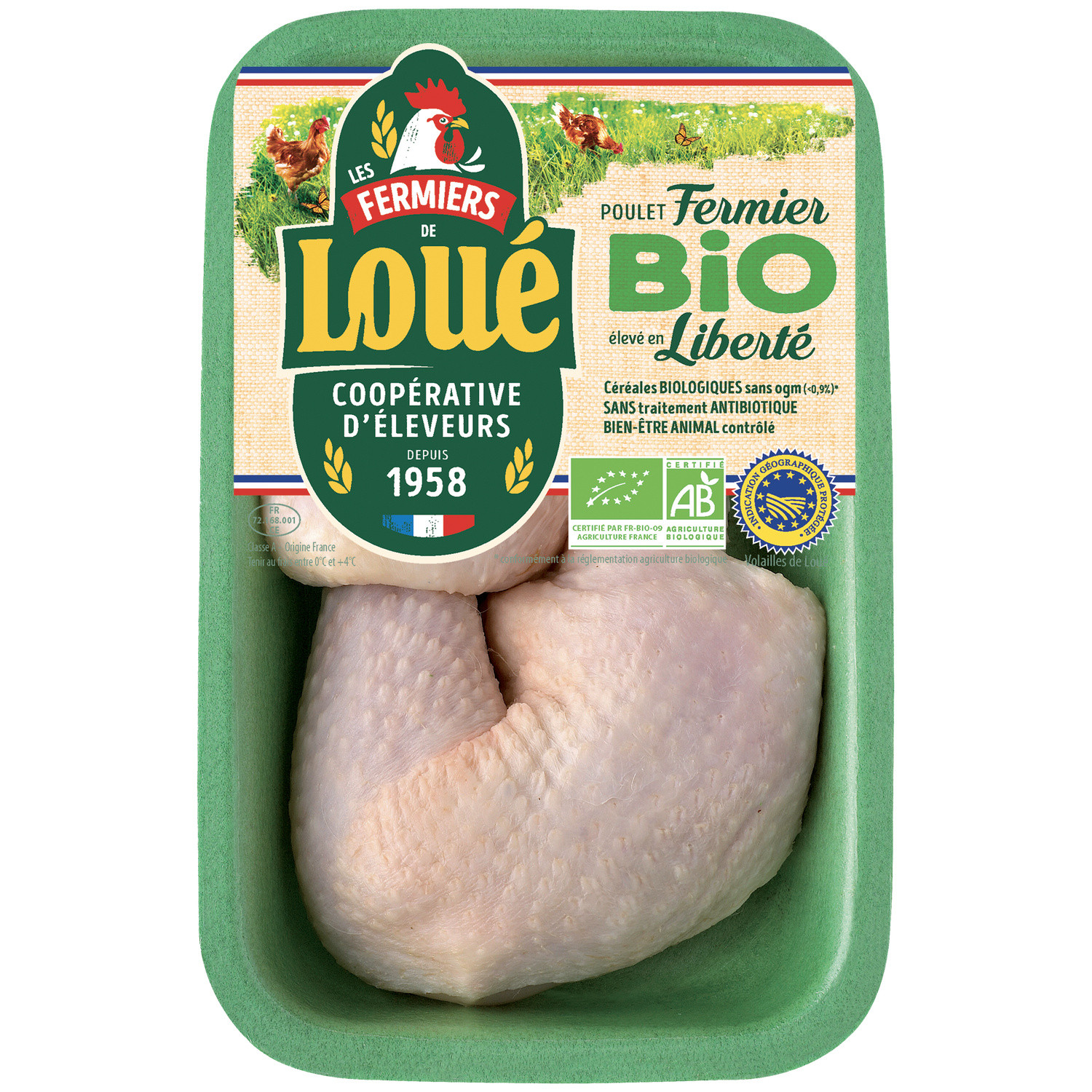 LOUE Cuisses de poulet Bio LOUE code EAN 3266980638795 