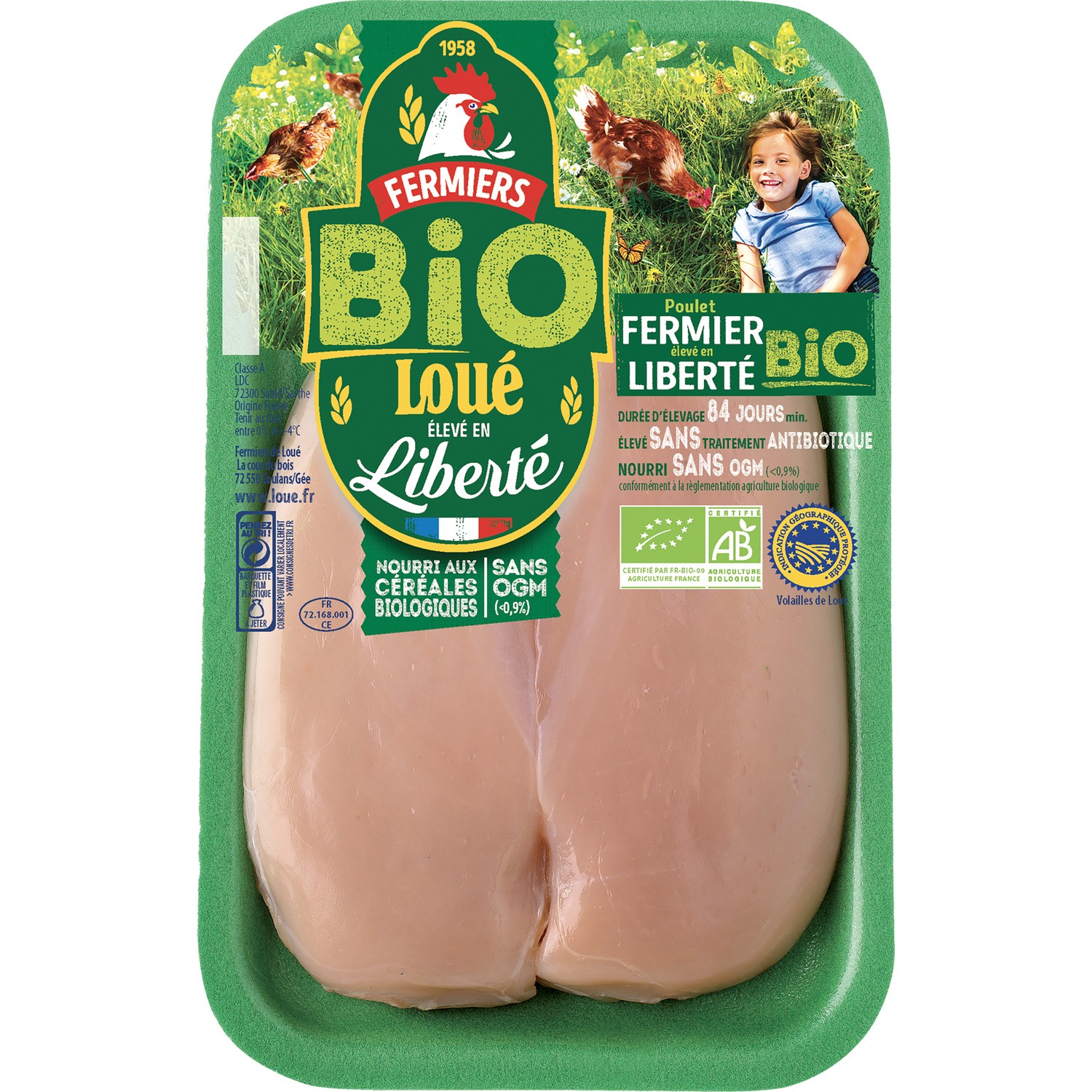 Filets de poulet Bio LOUE