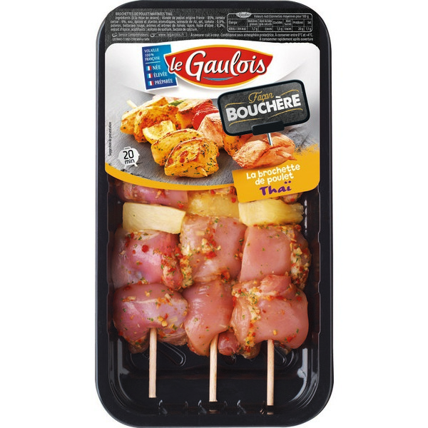 BROCHETTES DE POULET FAÇON BOUCHÈRE LE GAULOIS