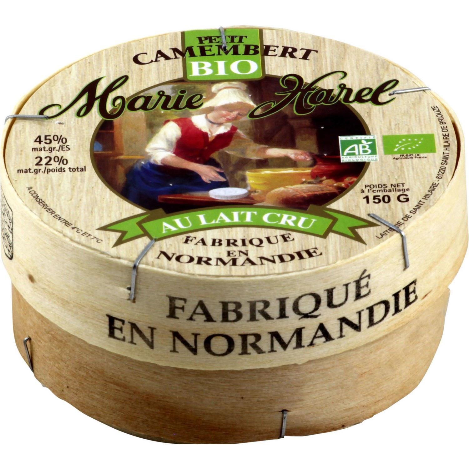 Petit Camembert au lait cru Bio MARIE HAREL