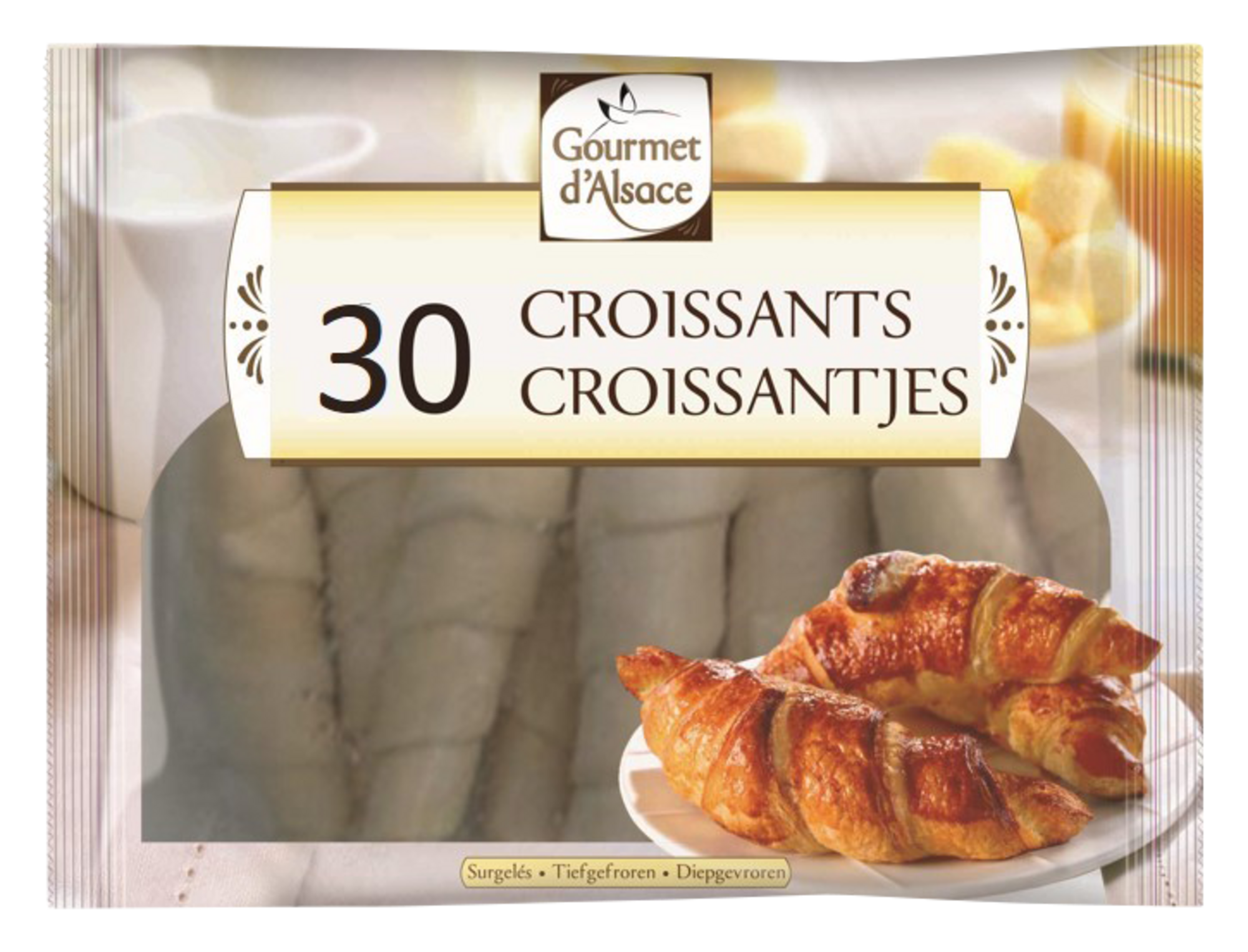 30 Croissants crus surgelés