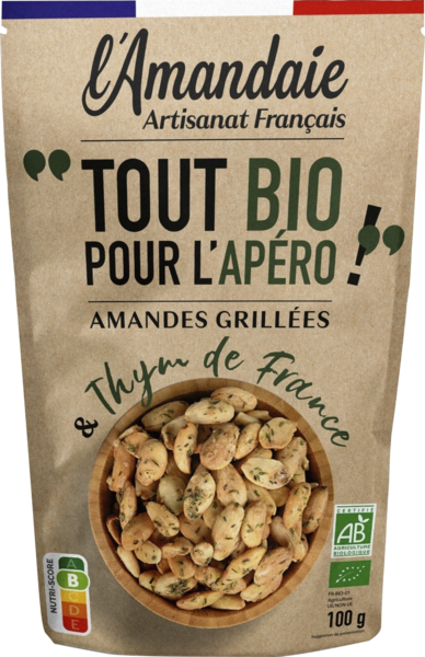  Amandes Grillées Au Thym De France Bio L'amandaie  code EAN 3267110004855 