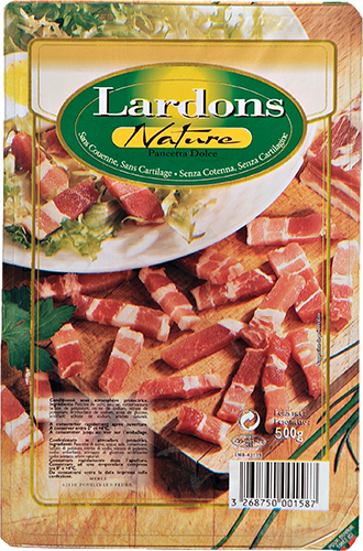  LARDONS FUMÉS 
ou NATURE code EAN 3268750001587 