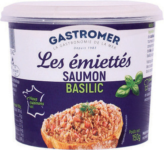  LES ÉMIETTÉS SAUMON BASILIC “GASTROMER” code EAN 3269660013042 