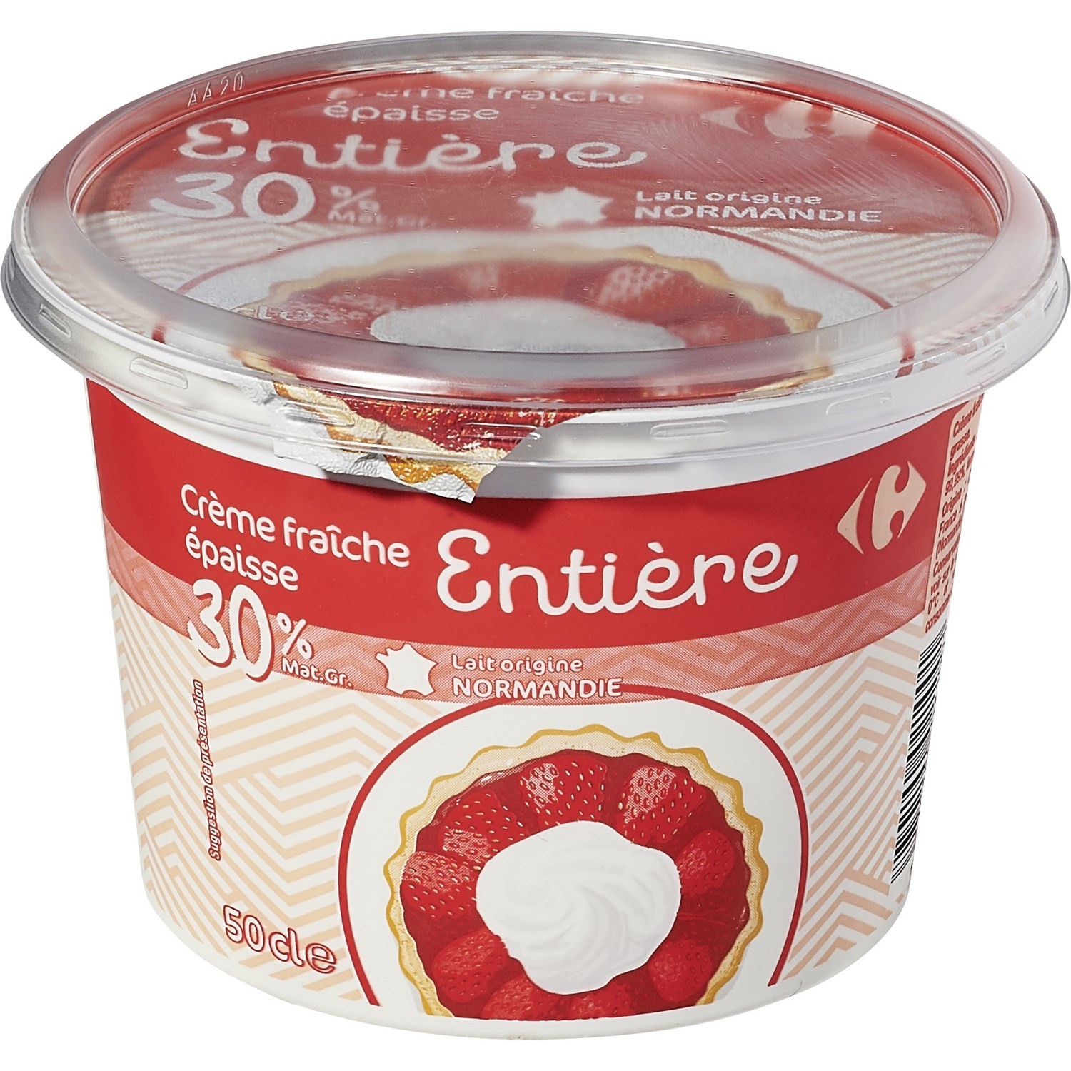 Crème fraîche épaisse entière 30% CARREFOUR