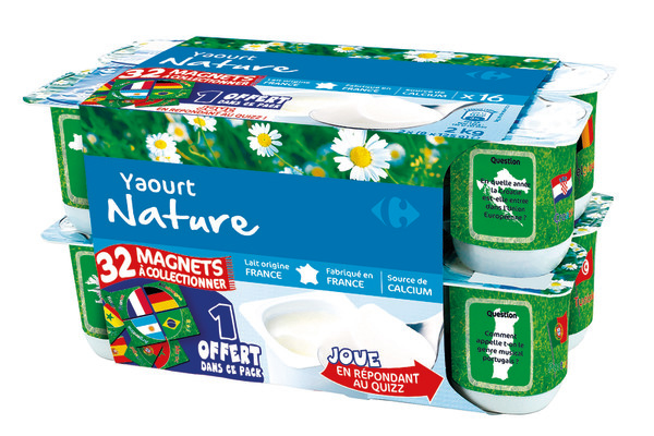 YAOURT NATURE CARREFOUR
