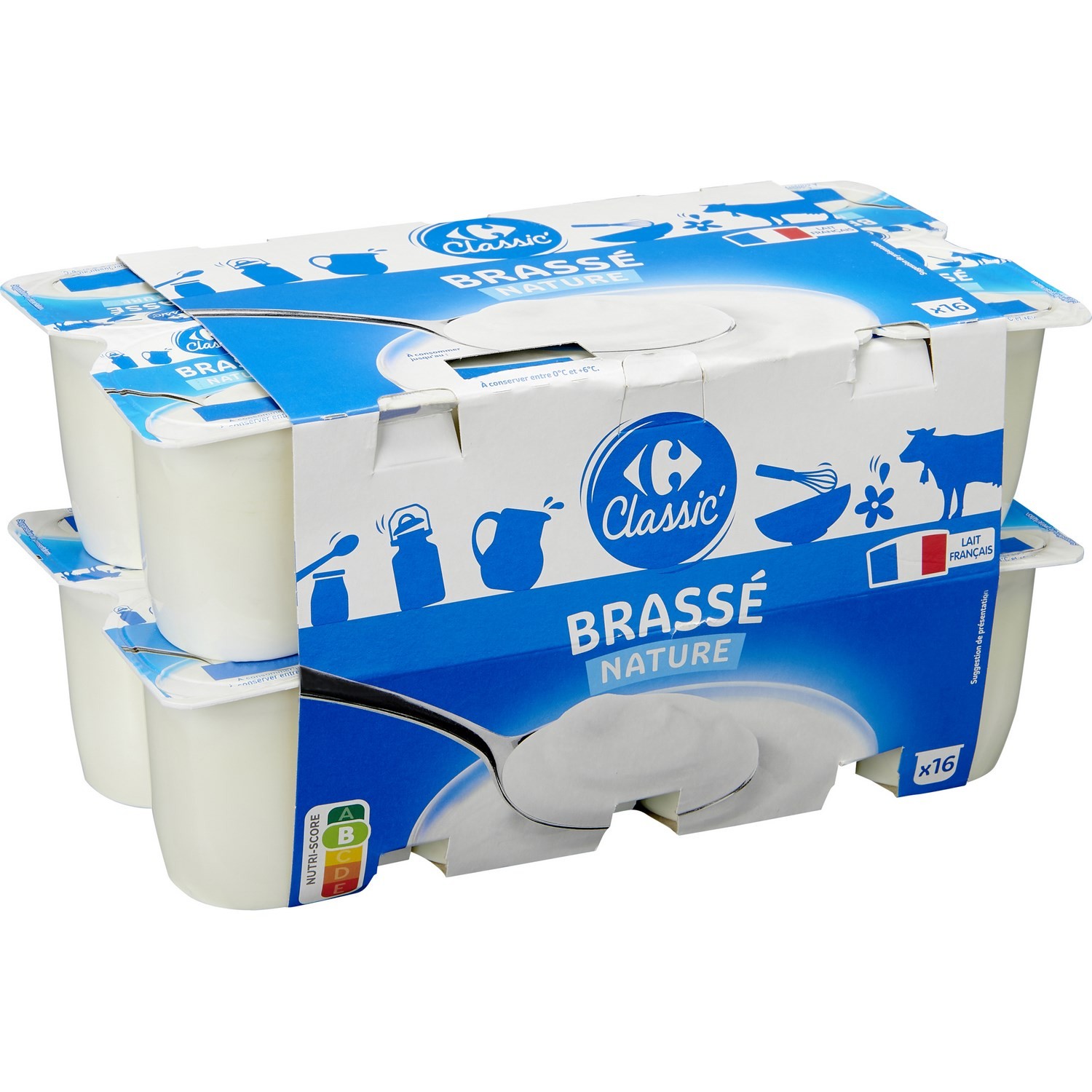 Yaourt nature brassé CARREFOUR CLASSIC'