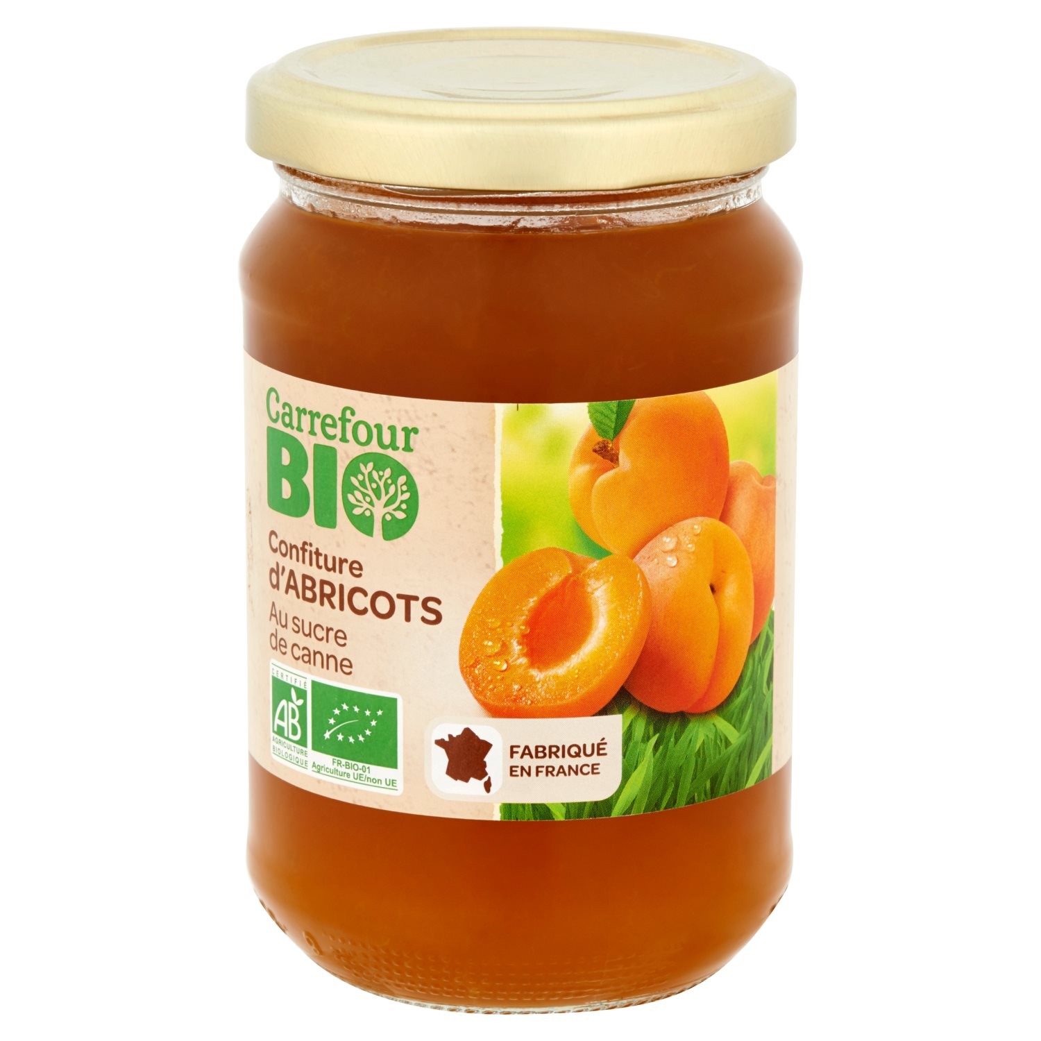 Confiture bio abricots CARREFOUR BIO