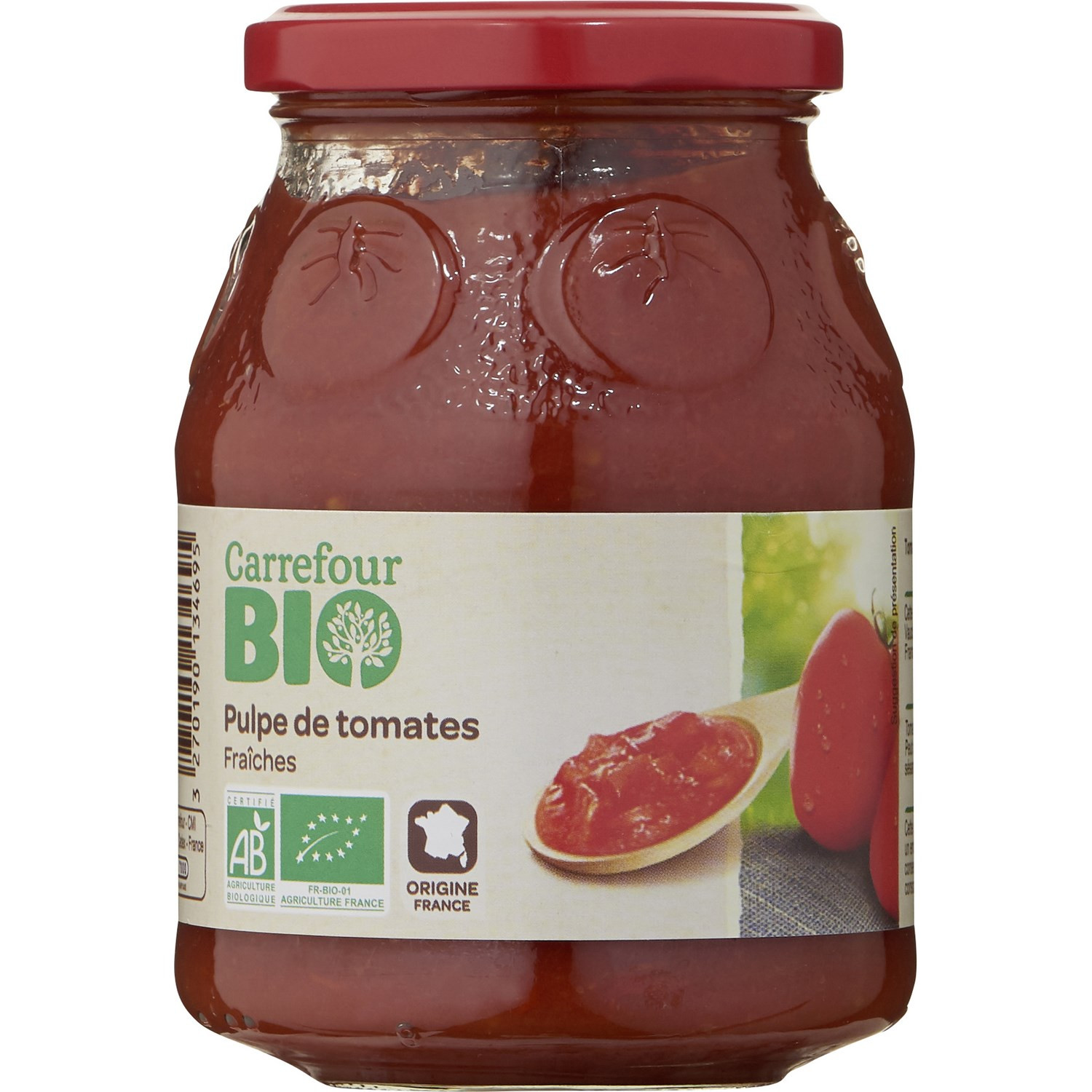 Sauce bio pulpe de tomates fraîches CARREFOUR BIO