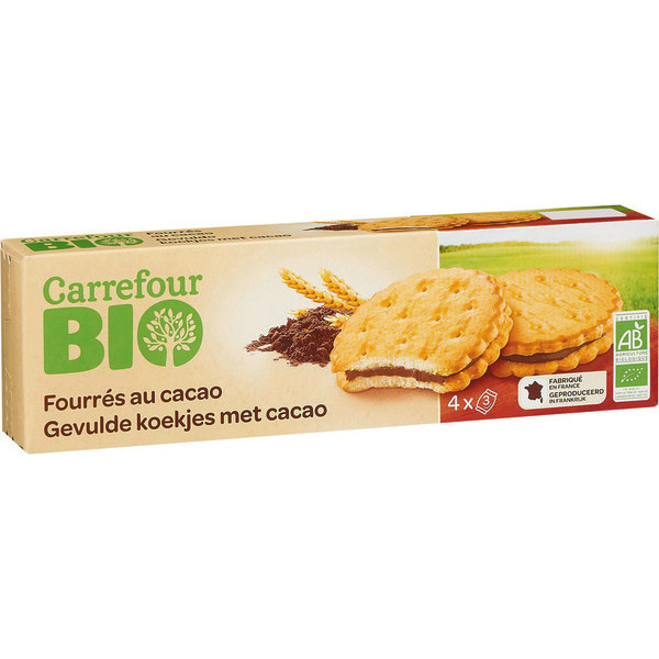Biscuits fourrés au cacao