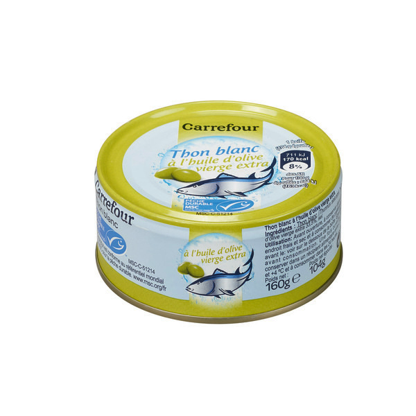 Thon blanc à l'huile d'olive MSC