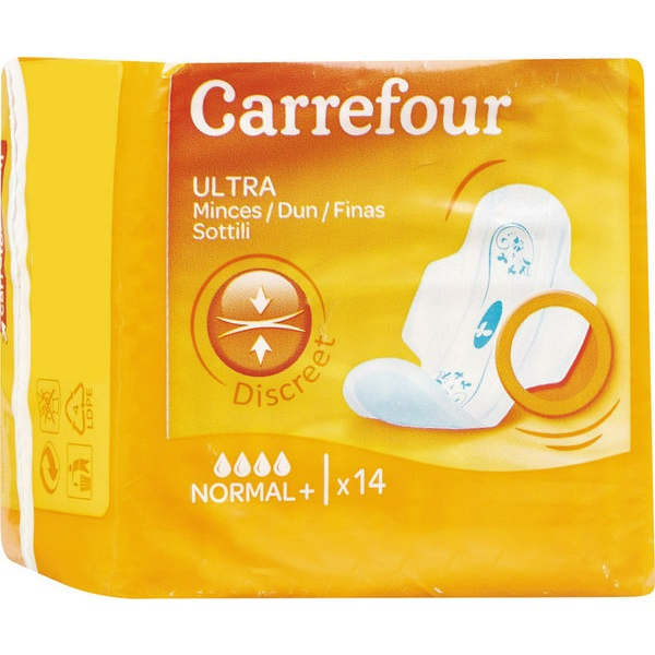 SERVIETTES HYGIÈNE FEMININE CARREFOUR