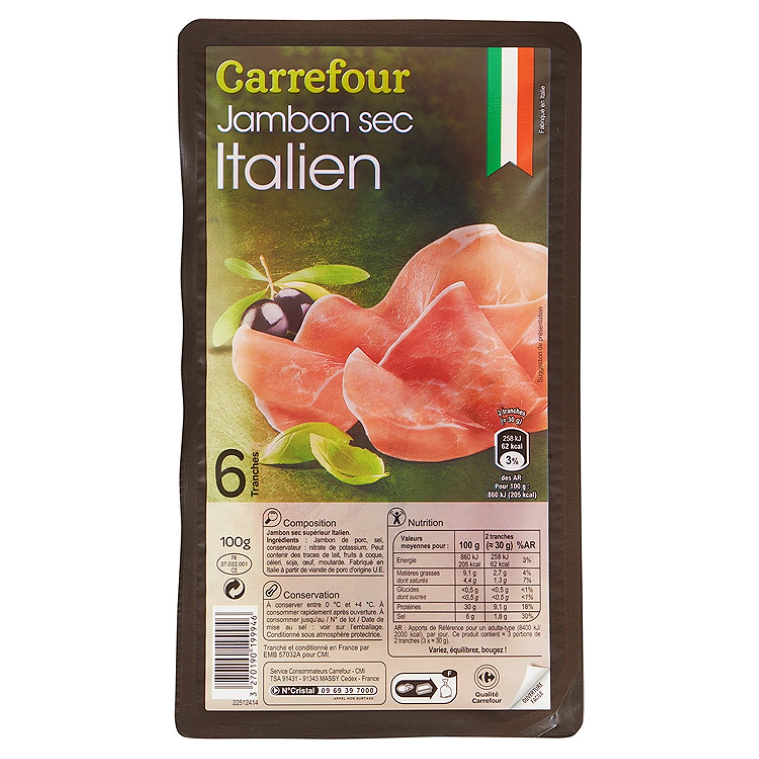Jambon sec italien CARREFOUR