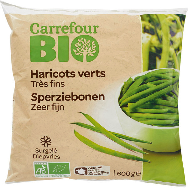 Haricots verts très fins surgelés