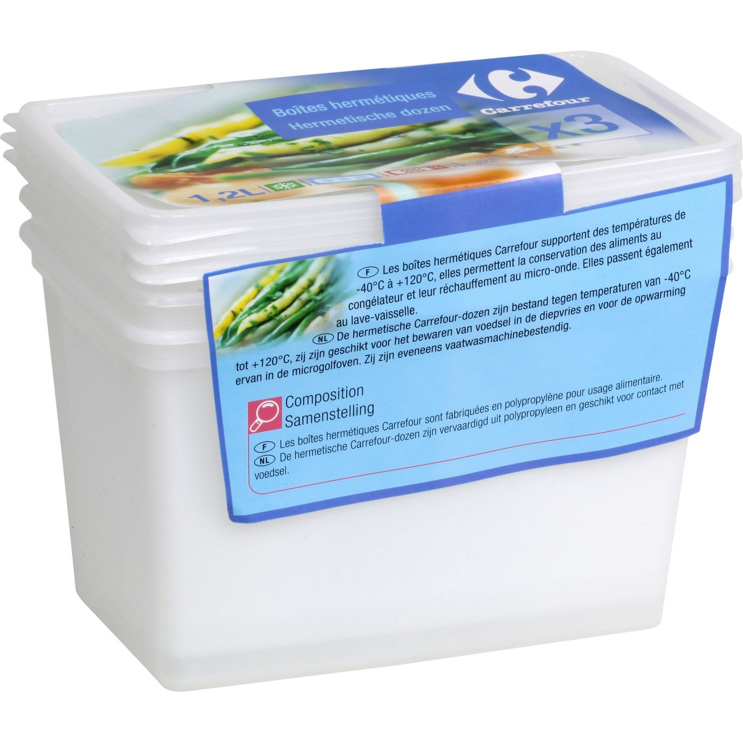 Boîtes hermétiques 1,2 l CARREFOUR