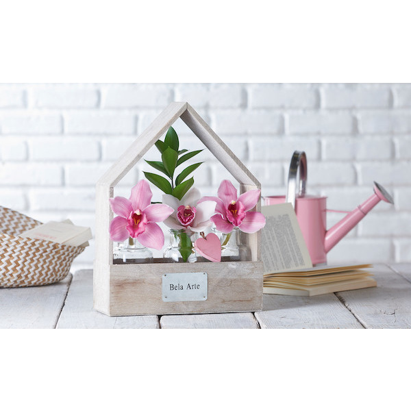 Composition d'orchidée 3 fleurons maisonnette 3270190816430 (3270190816430)
