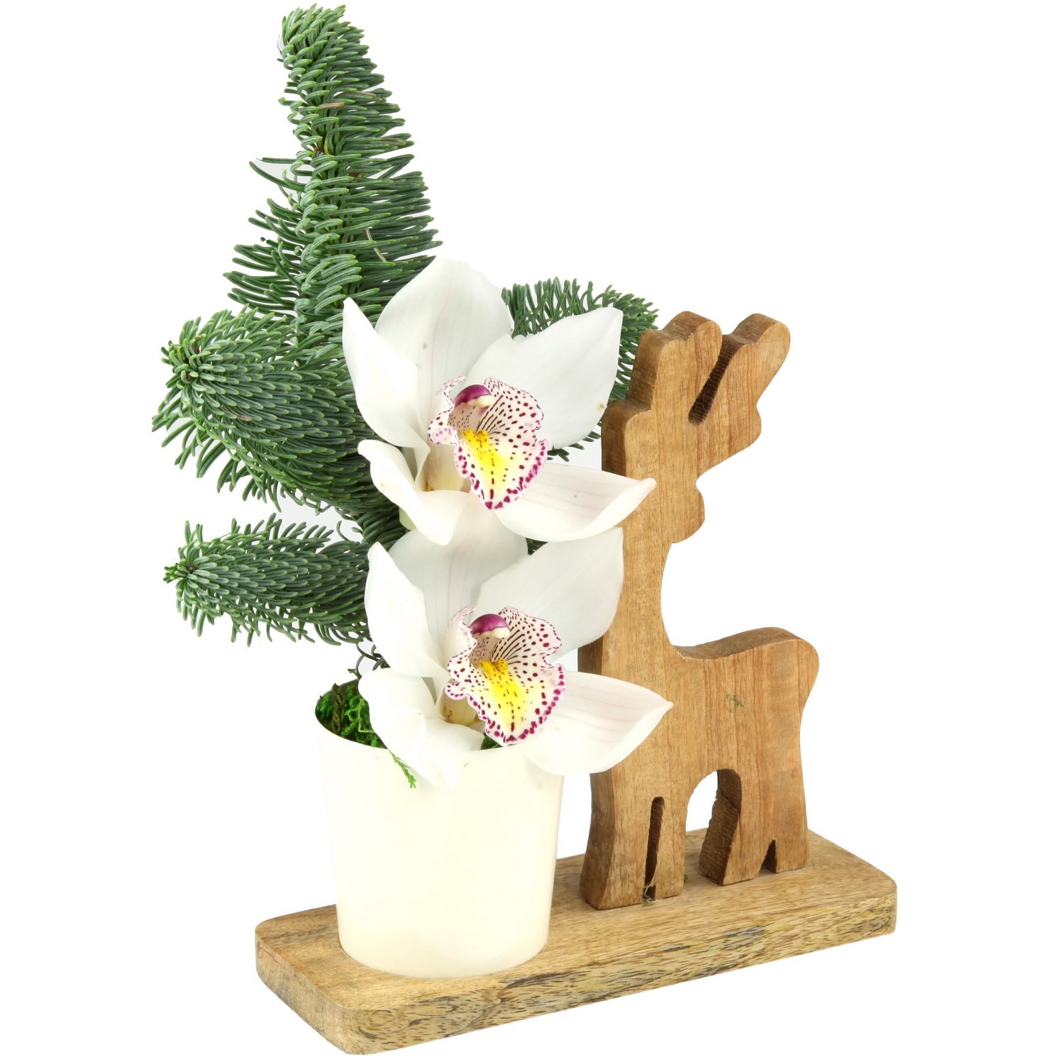 Fleurs figurine bois 2 fleurons CARREFOUR