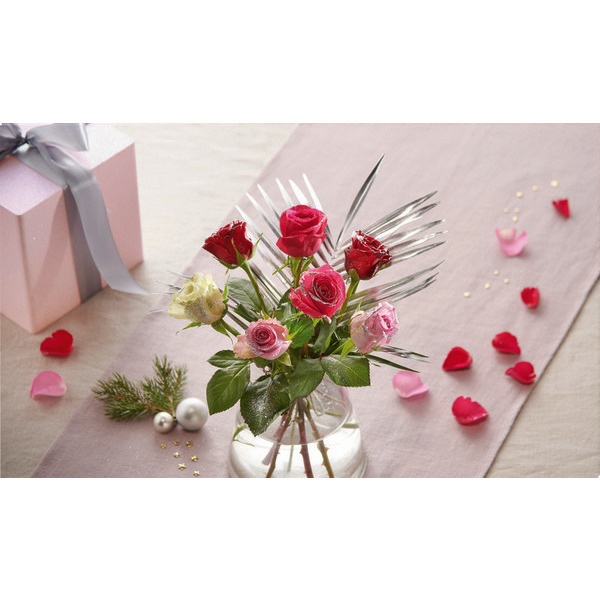fleur Bouquet de 7 roses pailletées 3270190838180 (3270190838180)
