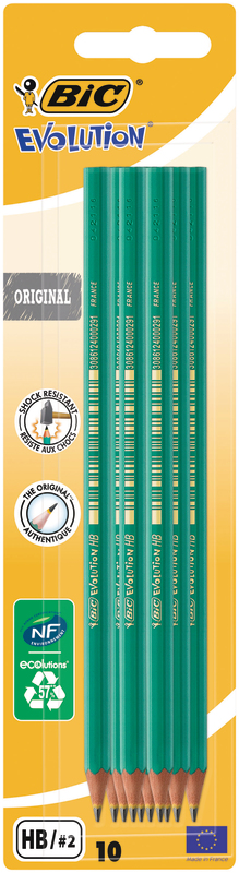 10 CRAYONS GRAPHITE HB 