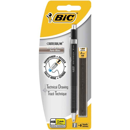 Bic Criterium Porte-mines rechargeable 1+6 mine...