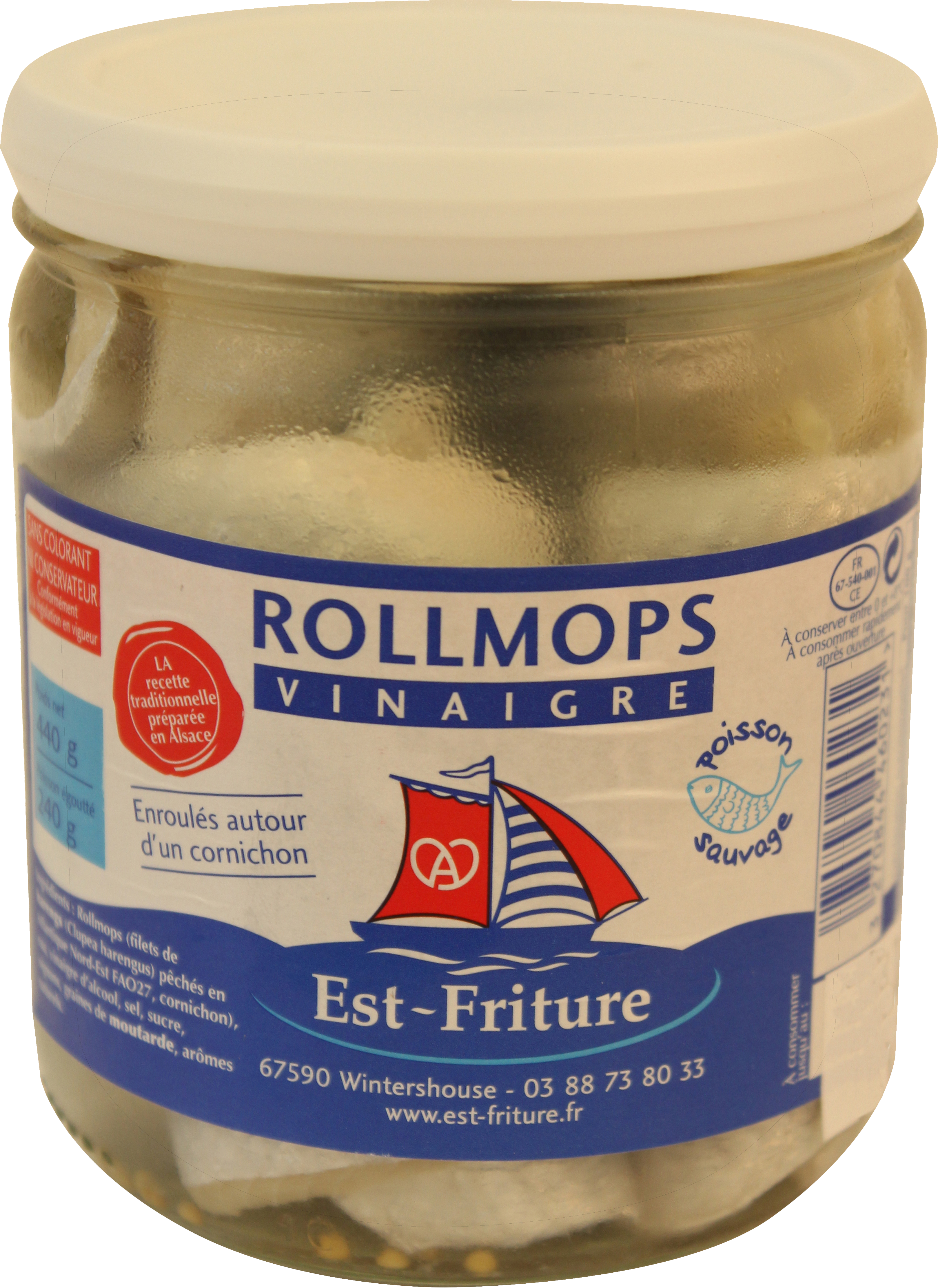 EST FRITURE ROLLMOPS AU VINAIGRE code EAN 3270844460231 