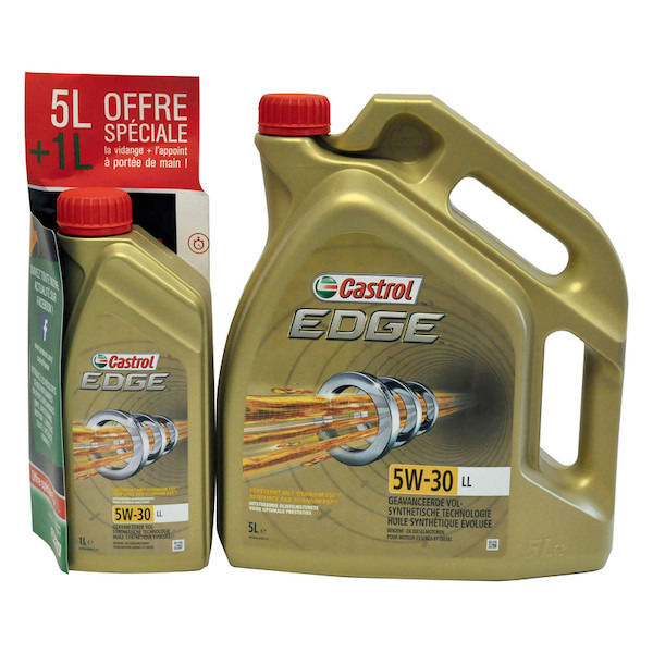 Huile Castrol Edge LL 5W30 5L+1L Essence et Diesel